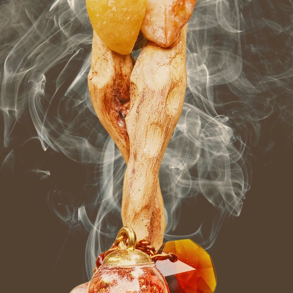 Authentic wooden kris-cross wand